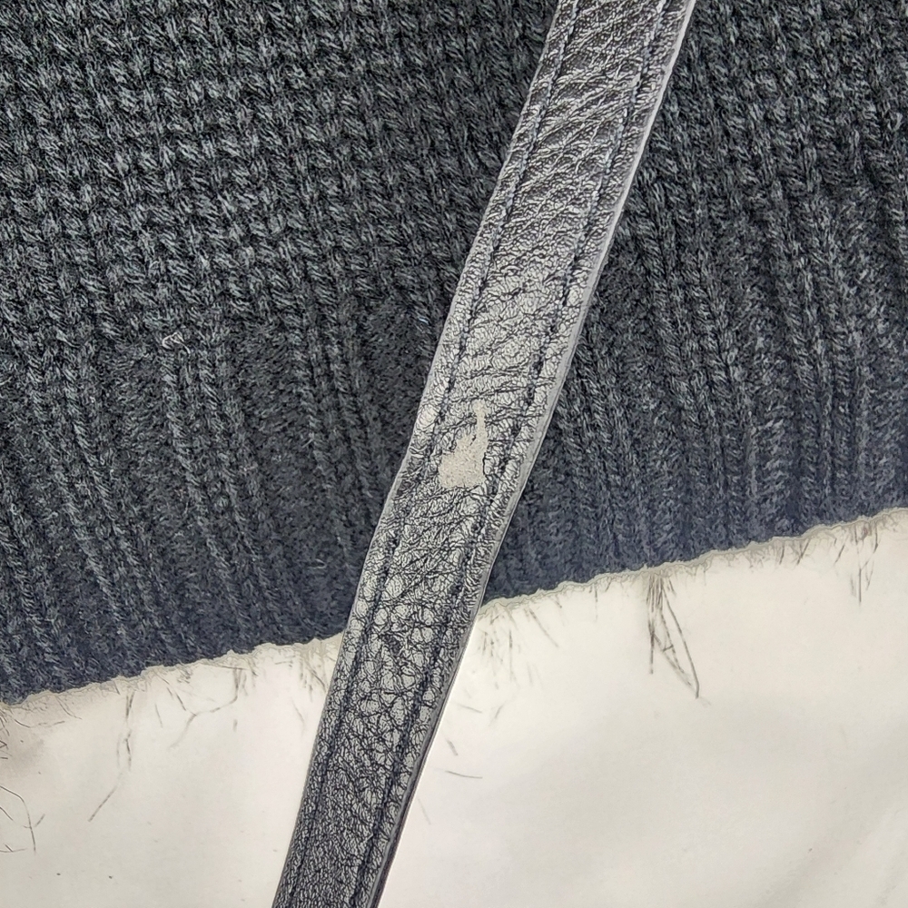 Mud Pie Chic Black White And Gray Faux Fur Vest with Belt Size Large - Picture 7 of 10